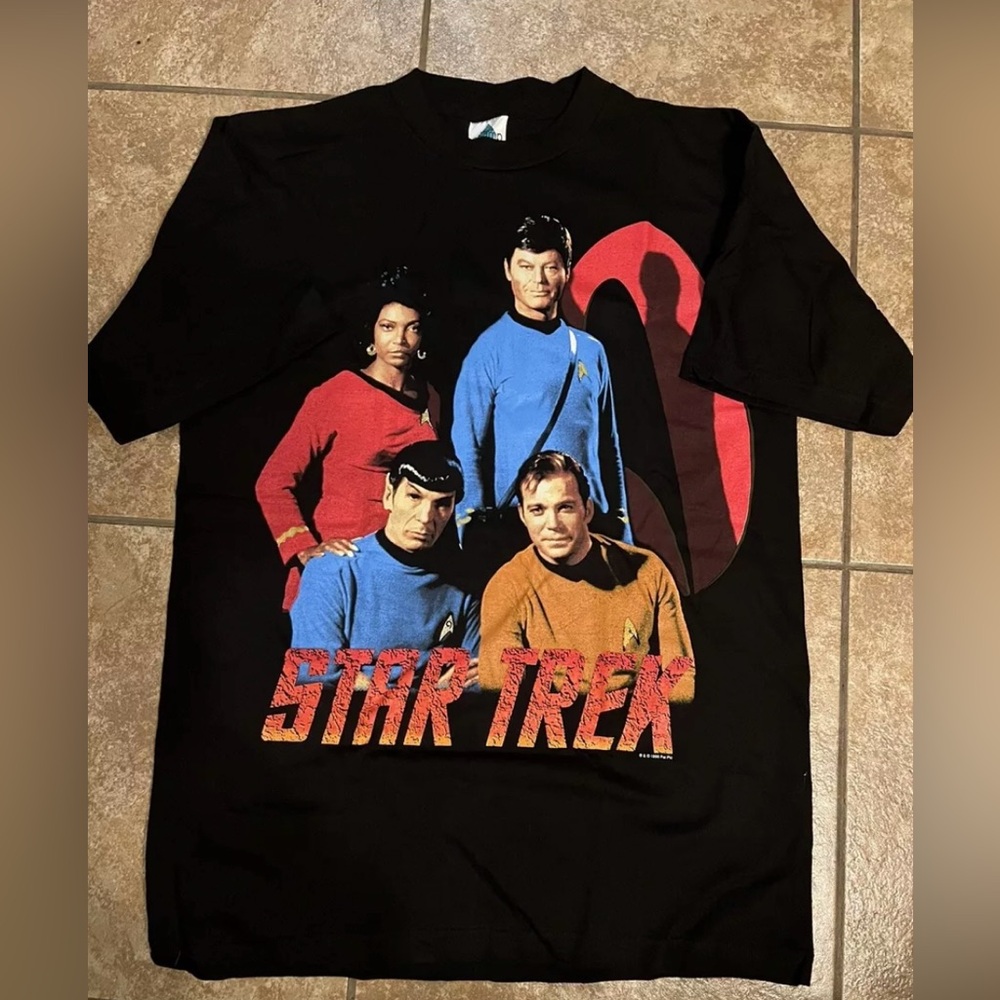 Vintage 1995 Tour Champ Star Trek Movie Sci-fi T-Shirt Tee Men's Adult Large